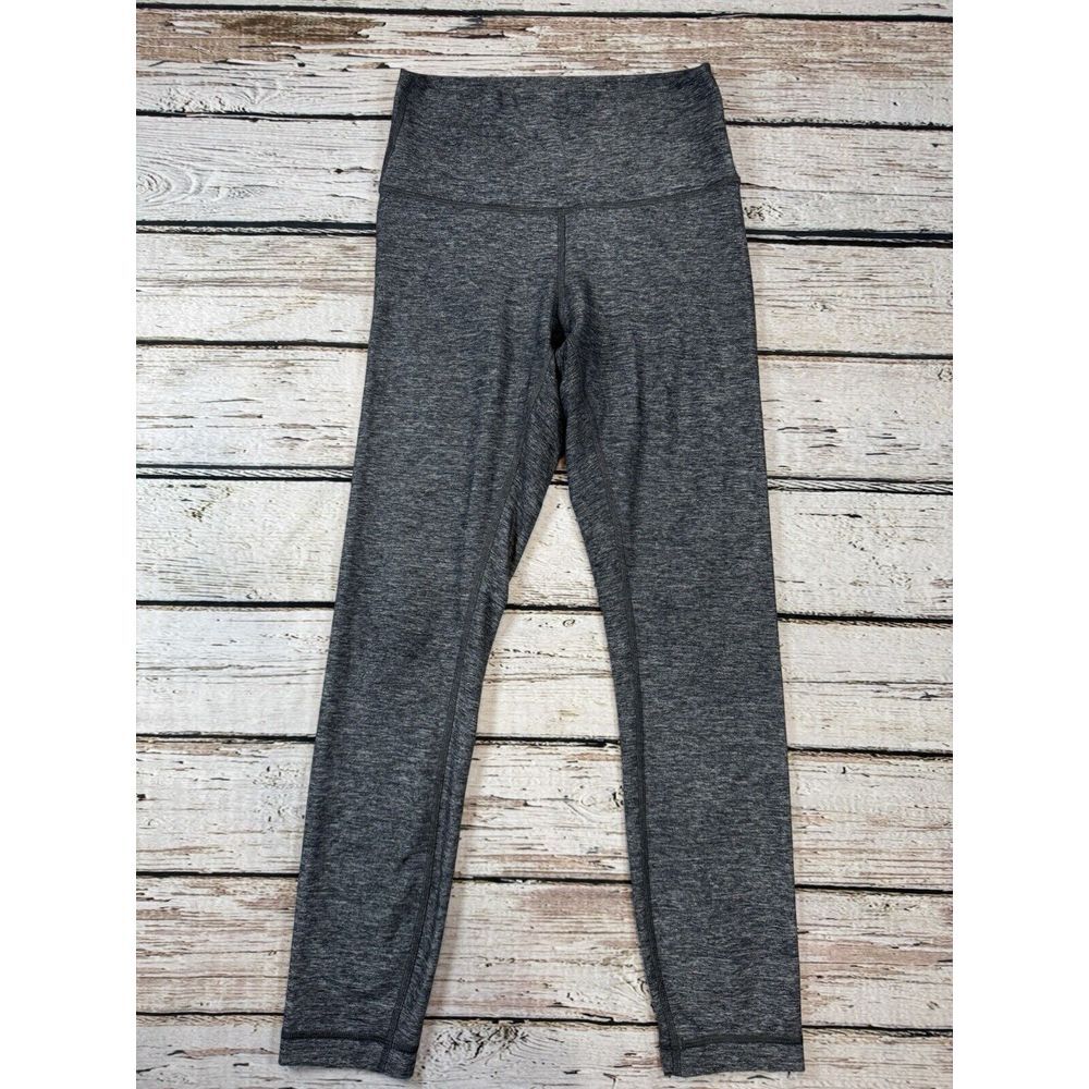 Lululemon High‎ Times 7/8 Pant Heathered Black Gray W5BJ1S Size 4